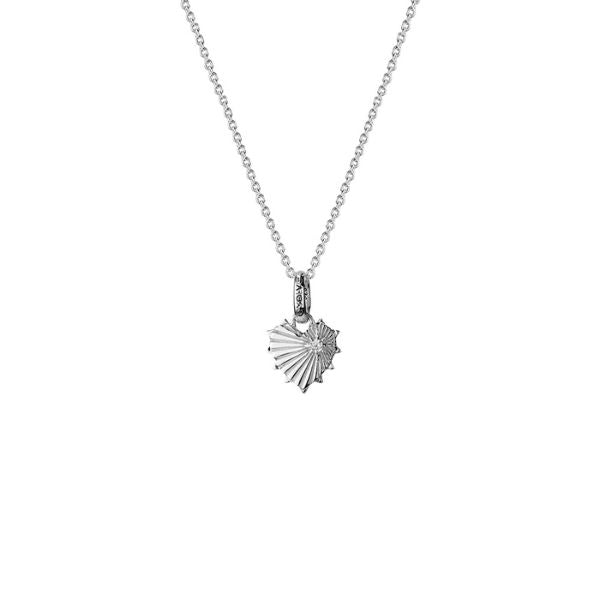 Evolve radiant heart necklace in silver