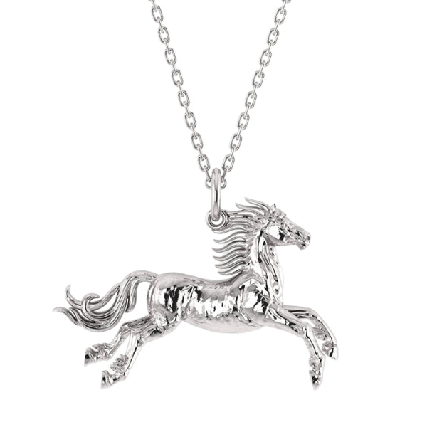 LOTR Silver Rohan Horse necklace