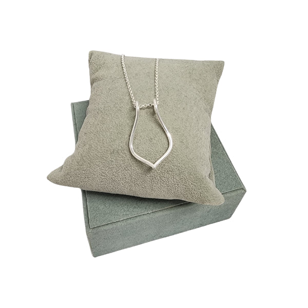 Ring holder pendant in sterling silver