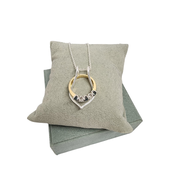 Ring holder pendant in sterling silver