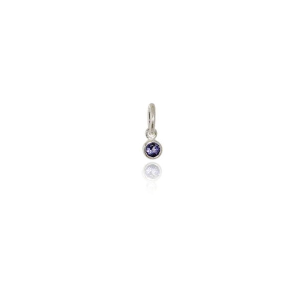 Evolve september birthstone necklace in sterling silver - iolite