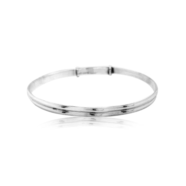 Expander bangle in sterling silver - 4.65mm wide
