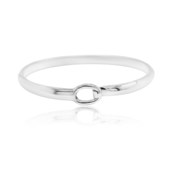 Oval surf bangle in sterling silver - 5mm wide