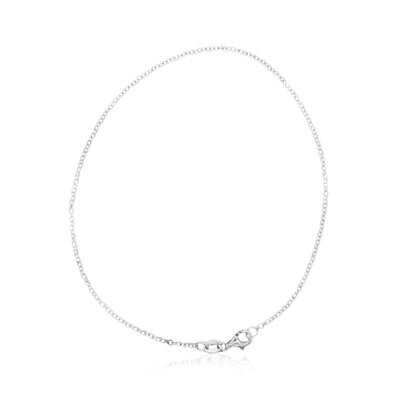 Cable chain anklet in sterling silver - 24cm