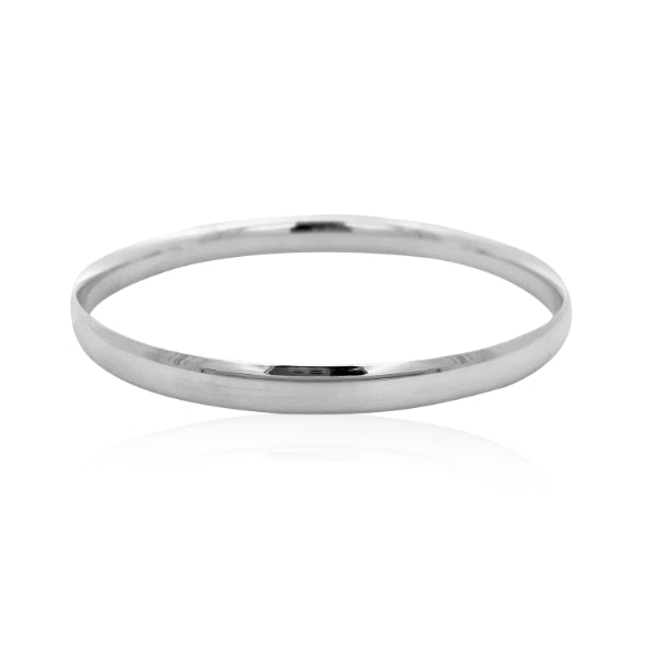 Oval golf bangle in sterling silver - 6.5mm wide