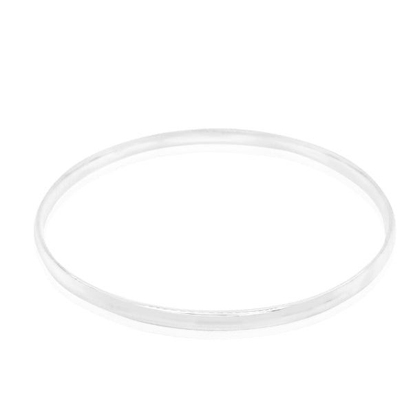 Plain golf bangle in sterling silver - 3.5mm wide