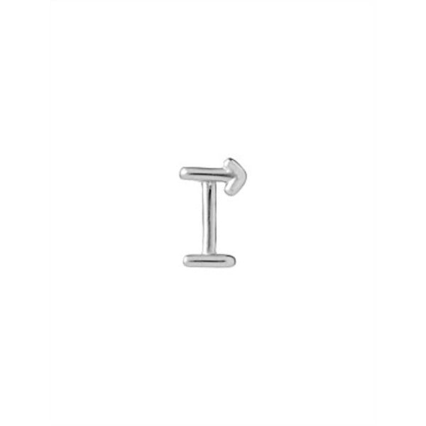 Karen Walker single stud earring in sterling silver - letter I