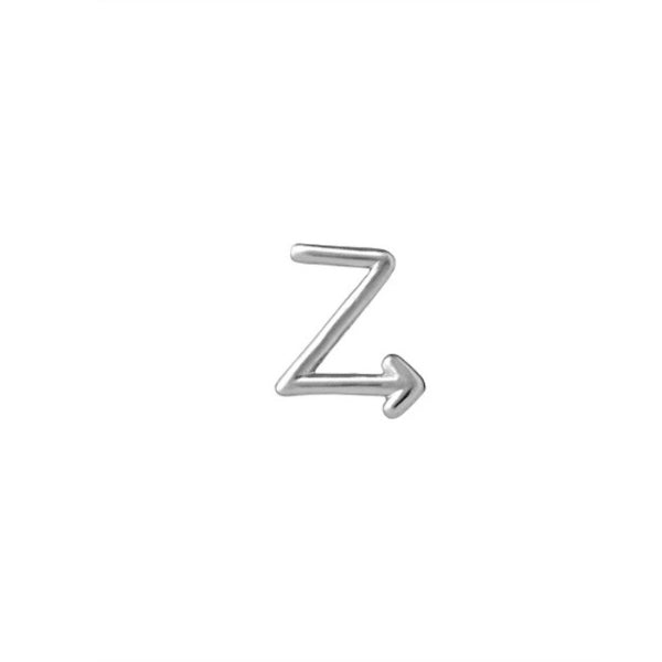Karen Walker single stud earring in sterling silver - letter - Z