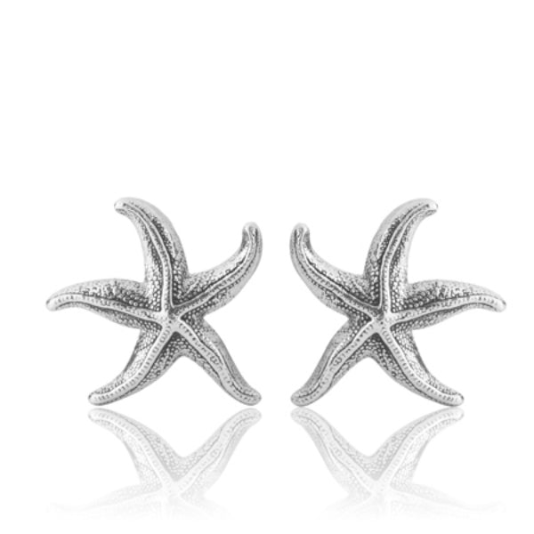 Evolve starfish stud earrings in sterling silver