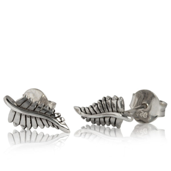 Evolve forever fern stud earrings in sterling silver