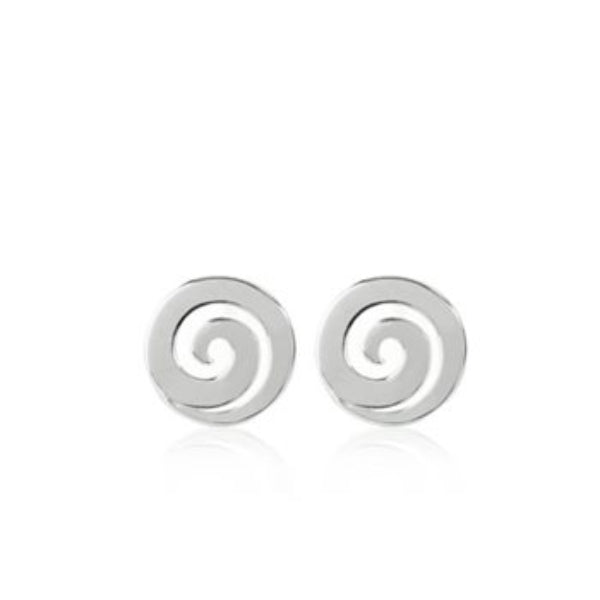 Evolve koru stud earrings in sterling silver