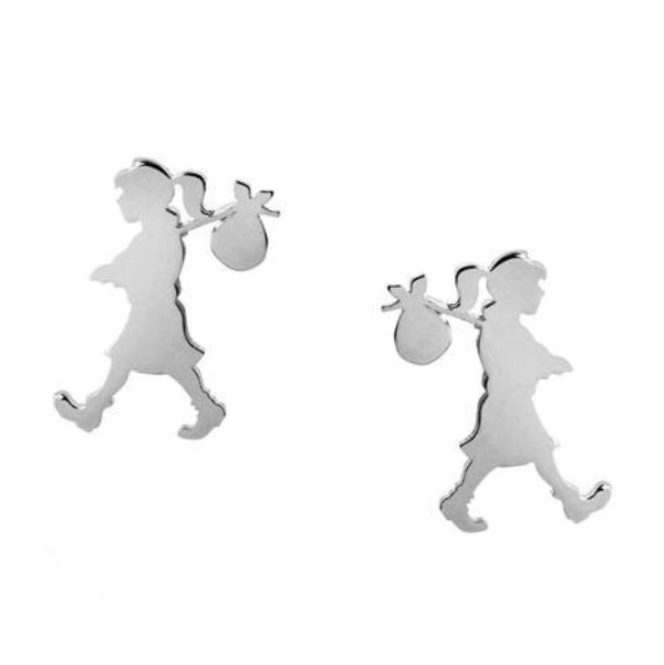 Karen Walker runaway girl stud earrings in sterling silver