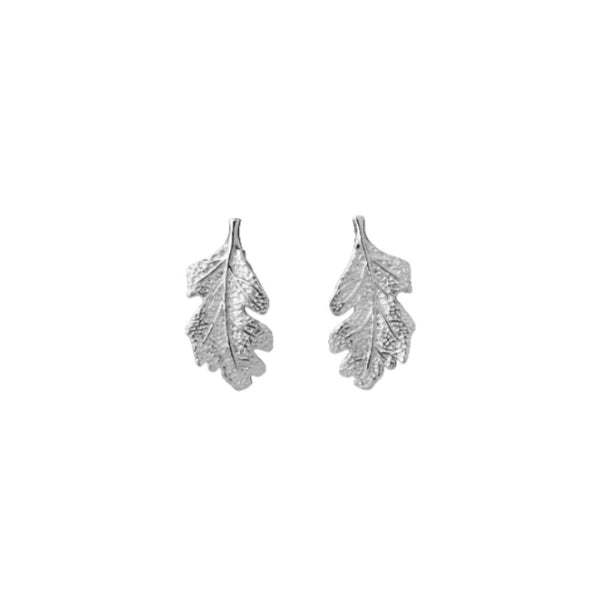 Karen Walker forest leaf stud earrings in sterling silver