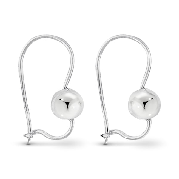 Euroball earrings in sterling silver 6mm