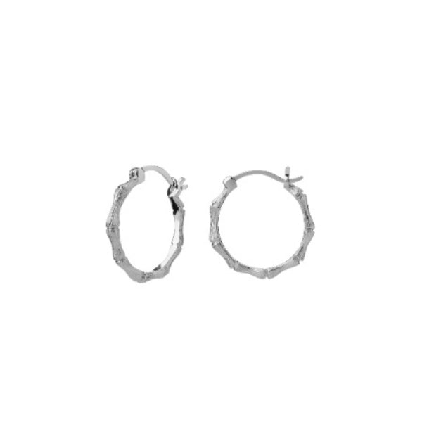 Karen Walker bamboo hoop earrings in sterling silver
