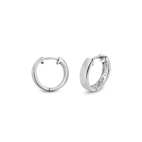 Huggie earrings in sterling silver - 10mm