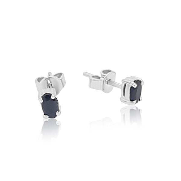 Sapphire studs in silver