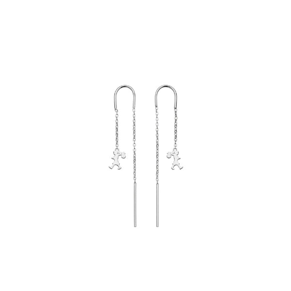Karen Walker runaway girl thread earrings in sterling silver