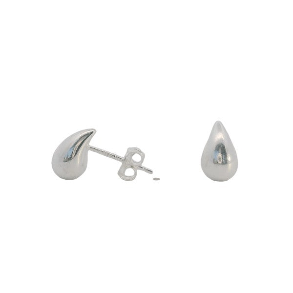 Teardrop stud earrings in sterling silver