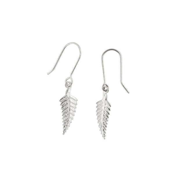 NZ Silver Fern Hook earrings