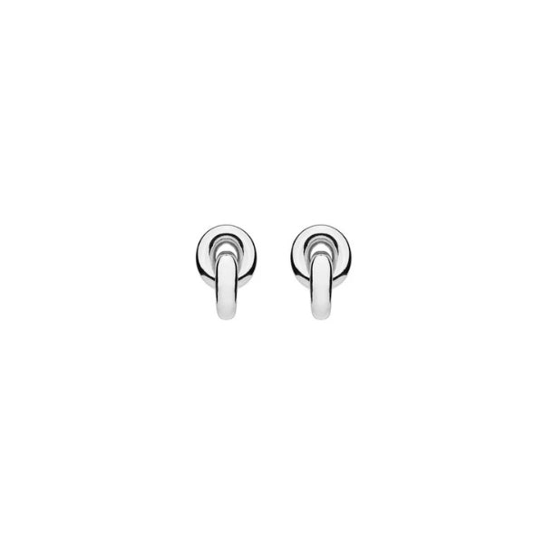 Najo - Interlocking ring stud earrings in sterling silver