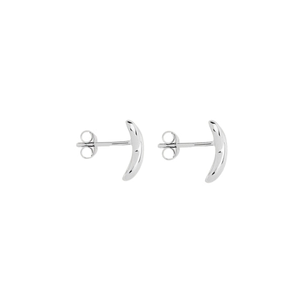 Najo - X shaped kiss stud earrings in sterling silver