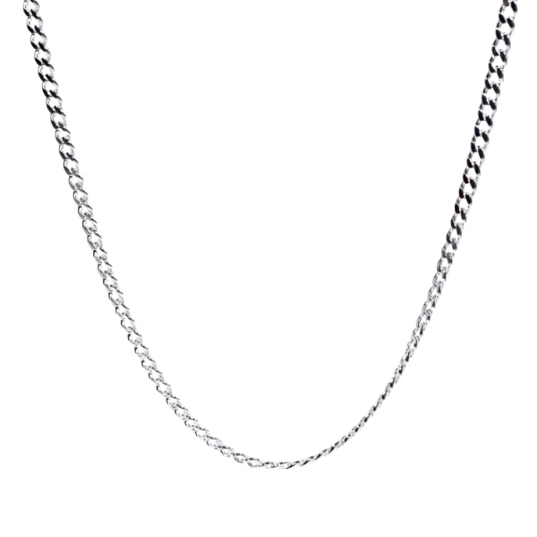 Heavy diamond cut curb chain - 50cm