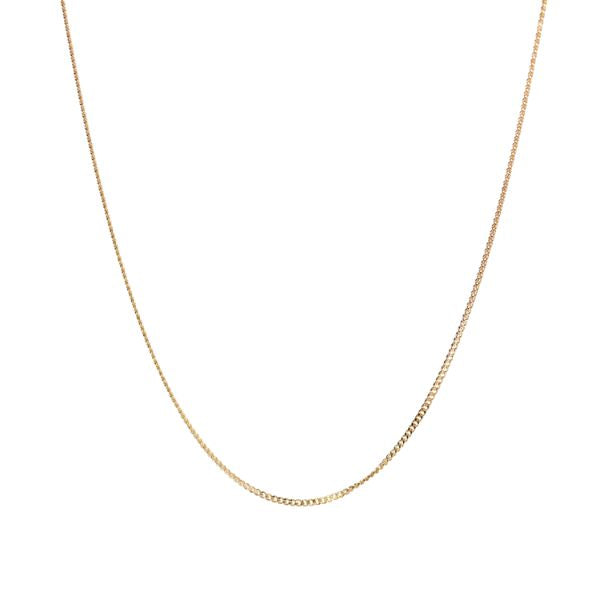 Light curb chain in gold plated sterling silver - 45cm