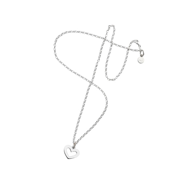 Karen Walker silver heart necklace in sterling silver - 45cm