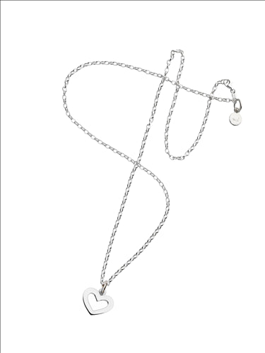 Karen Walker silver heart necklace in sterling silver - 45cm