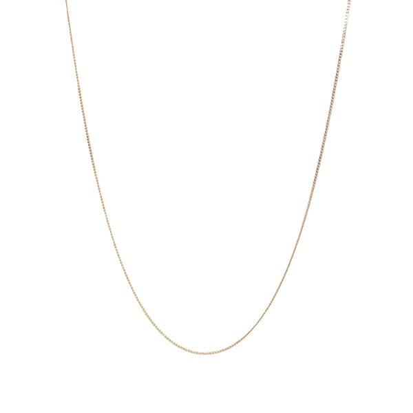 Fine diamond cut curb chain in gold plated sterling silver - 50cm