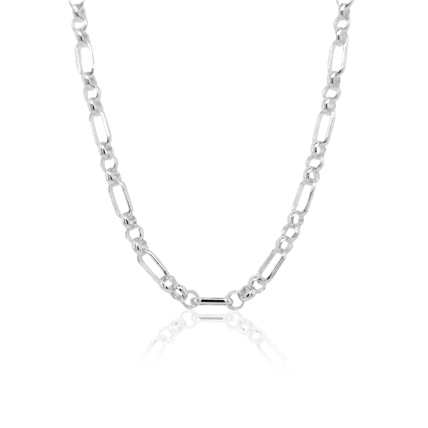 Figaro -1+3 chain in sterling silver - 50cm
