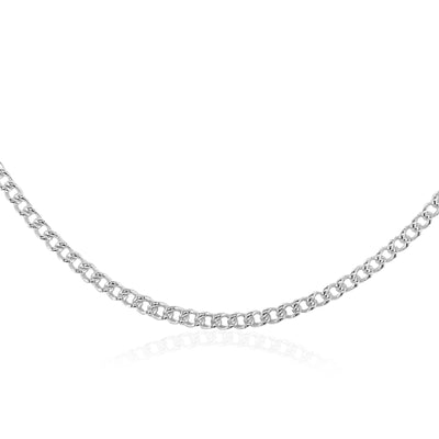 Medium curb chain in sterling silver - 50cm
