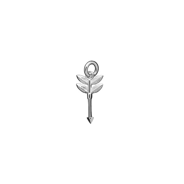 Karen Walker mini feather arrow charm in sterling silver