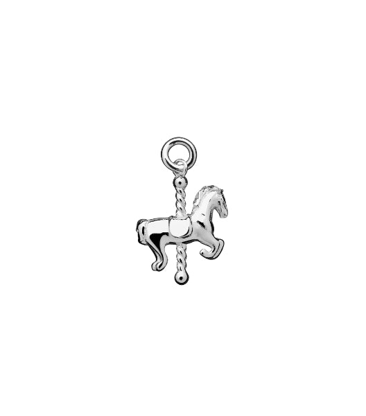 Karen Walker mini carousel horse charm in sterling silver