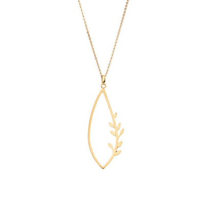 Enchanted necklace in gold plated steel on 70cm chain