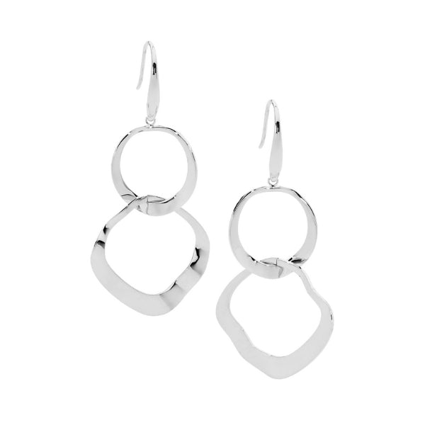 Ellani double delight open hook earrings