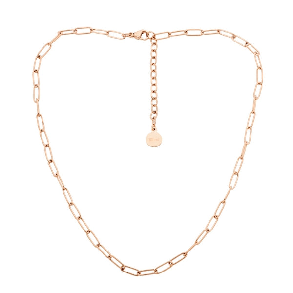 Ellani paperclip chain in rose gold plated stainless steel