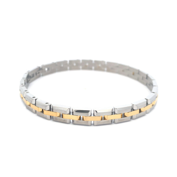 Rochet men's bracelet in gold tone and steel