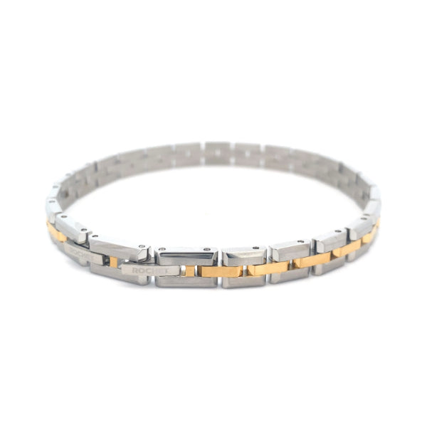 Rochet men's bracelet in gold tone and steel