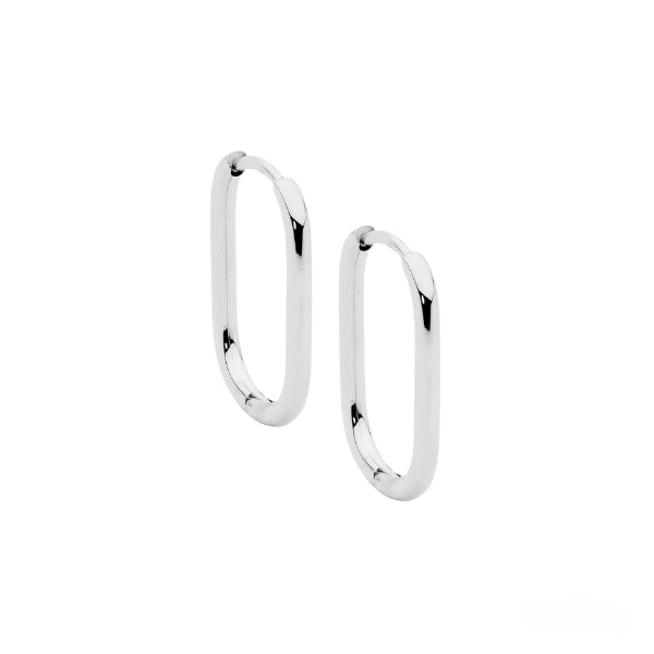 Ellani oval hoop earrings in stainless steel