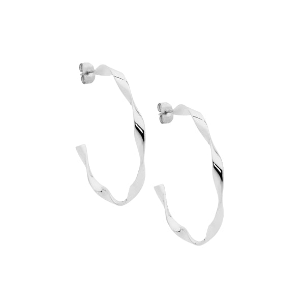 Ellani twist hoops in steel