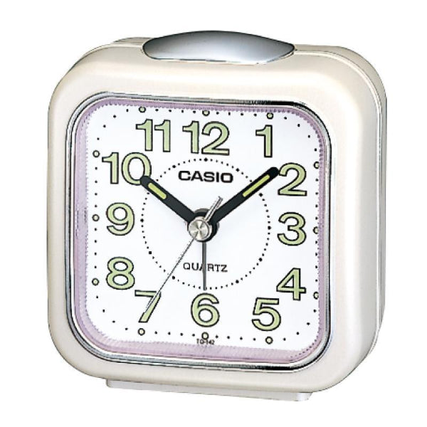 Casio travellers alarm clock in pearl white colour