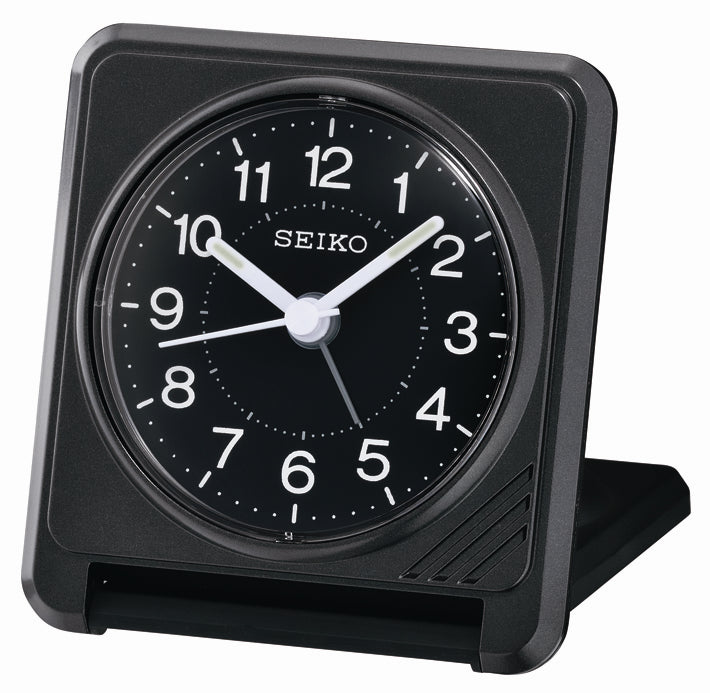 Seiko travel alarm clock in black