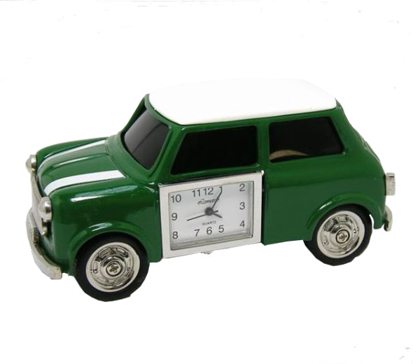 Collectable mini cooper analogue clock in green