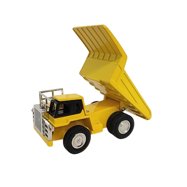 Collectable dump truck analogue clock in yellow
