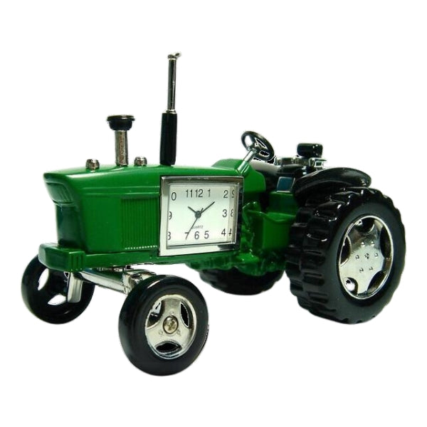 Collectable tractor analogue clock in green