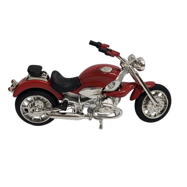 Collectable motorbike analogue clock in red