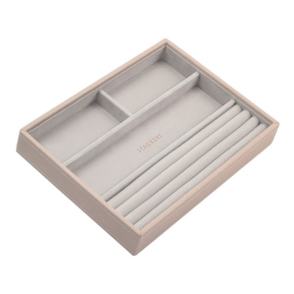 Stacker jewellery box - classic ring & bracelet layer in blush