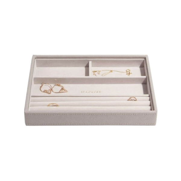 Stacker jewellery box - classic ring & bracelet layer in taupe